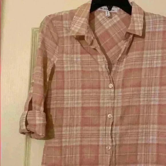 BCBGeneration plaid tunic top - Picture 4 of 6